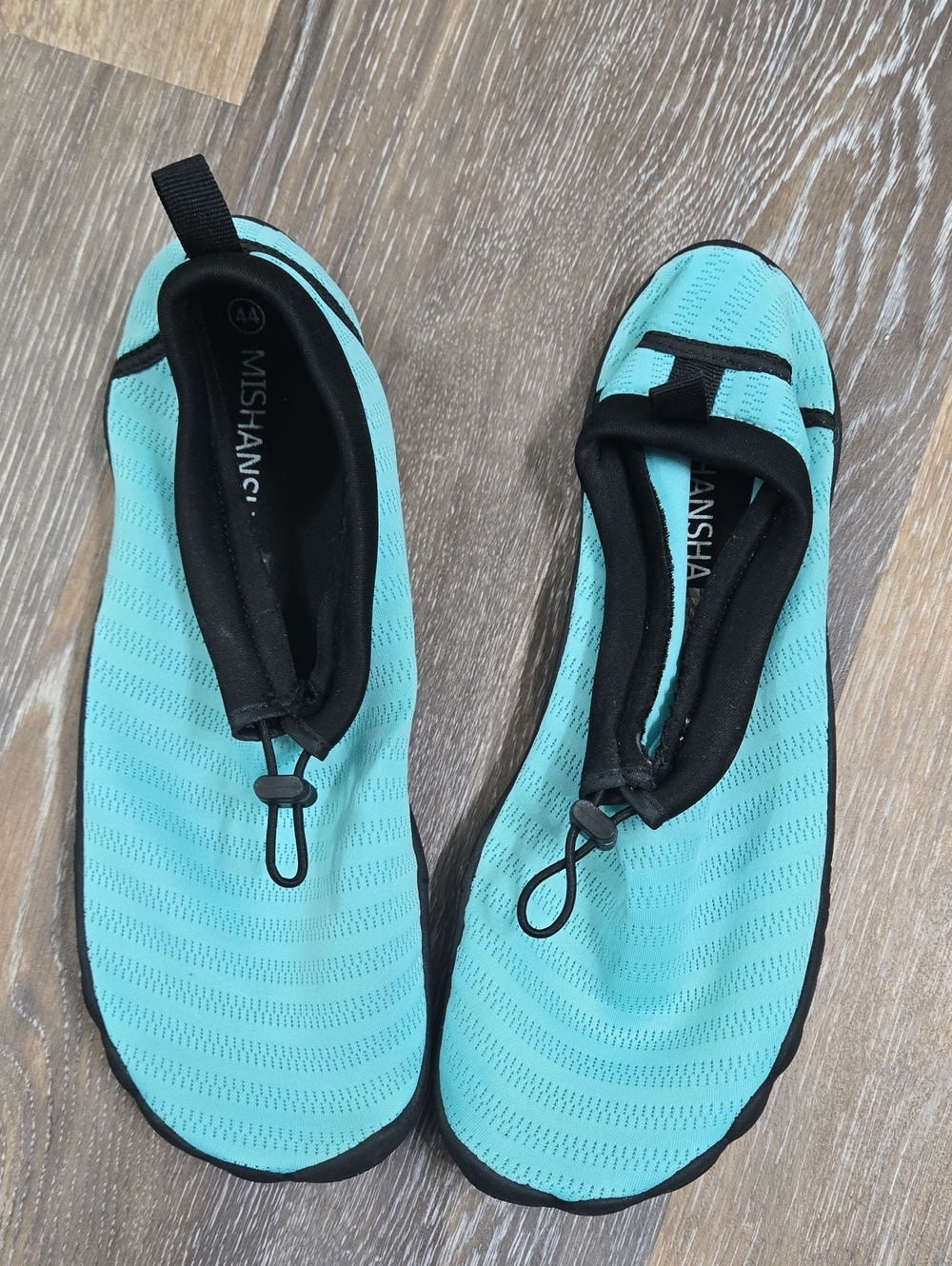 Mishansha Slip-On Water Shoe - Black & Teal Accent